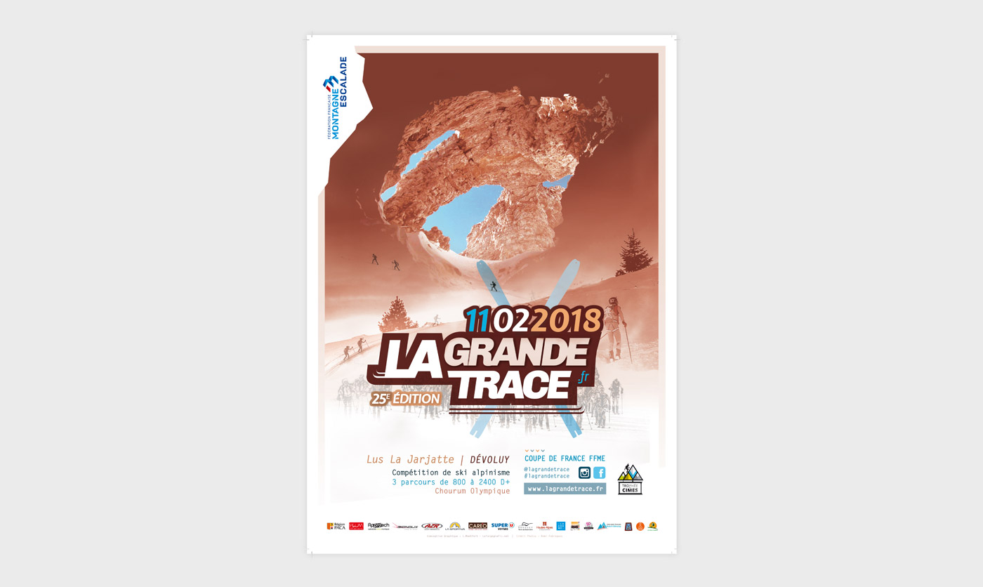 logo de la grande trace compétition de ski alpinisme